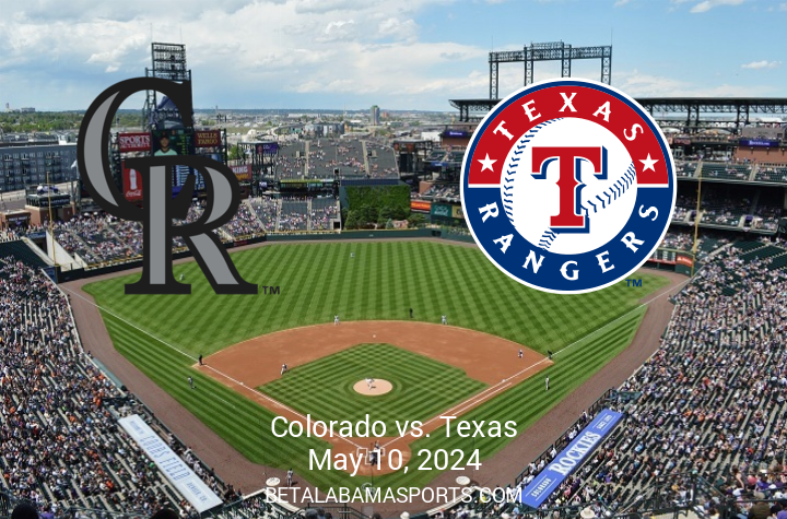 Texas Rangers Face Colorado Rockies at Coors Field on May 10, 2024